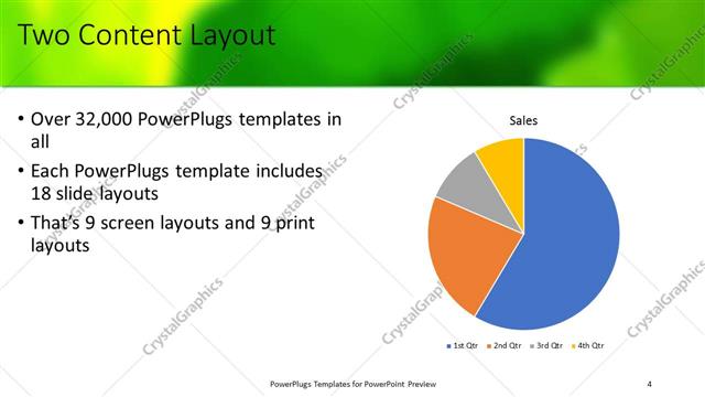 Two Content presentation slide layout