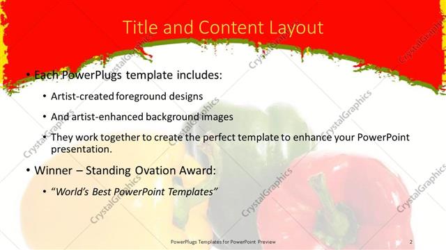 Title and Content presentation slide layout