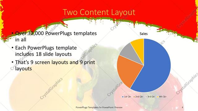 Two Content presentation slide layout