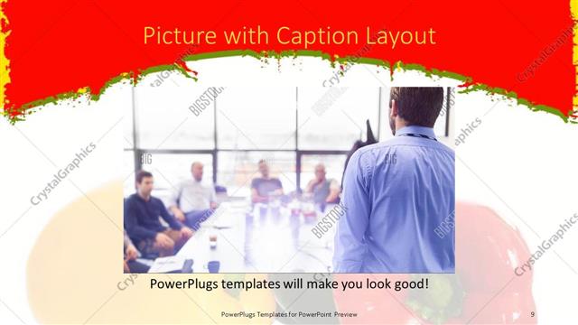 Picture with Caption presentation slide layout