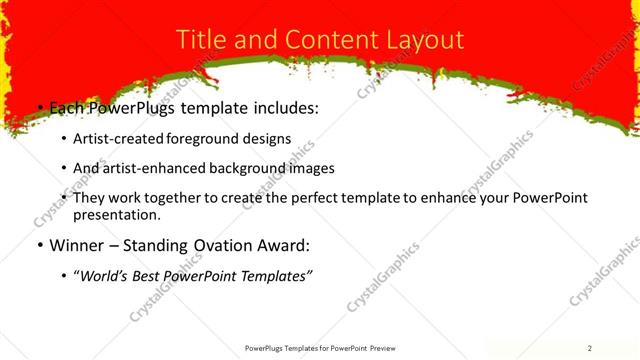 Title and Content presentation slide layout