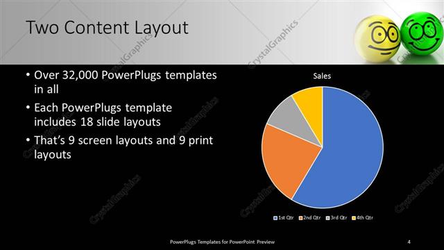 Two Content presentation slide layout