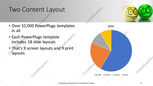 Two Content presentation slide layout