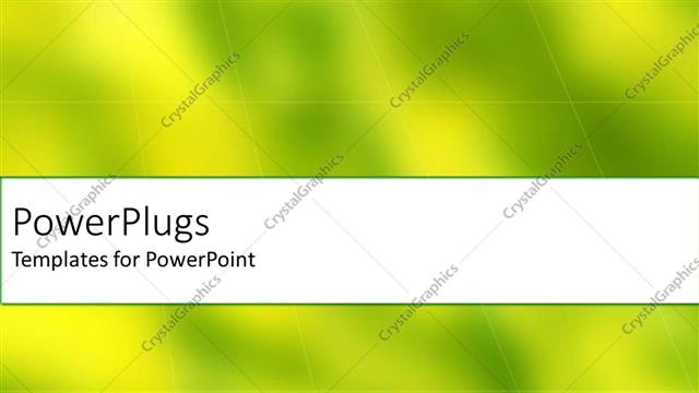  Presentation with green abstract - A yellow and greenish background with place for text
