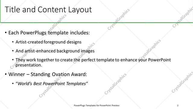 Title and Content presentation slide layout