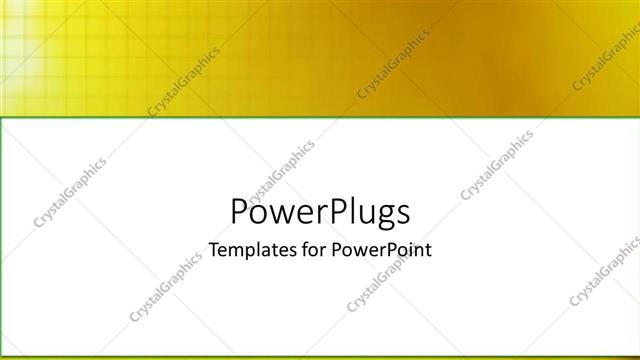  Presentation with green shadow - Yellow grid pattern with shadow and white text area