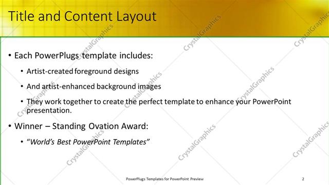 Title and Content presentation slide layout