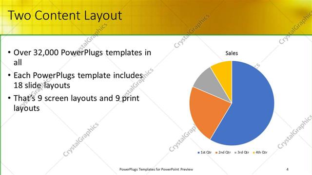 Two Content presentation slide layout