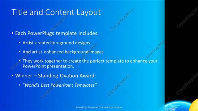 Title and Content presentation slide layout