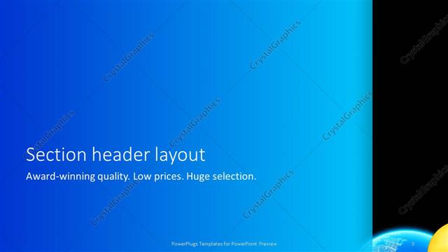Section Header presentation slide layout