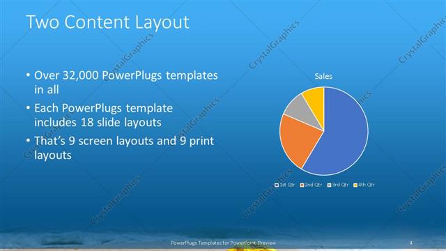 Two Content presentation slide layout