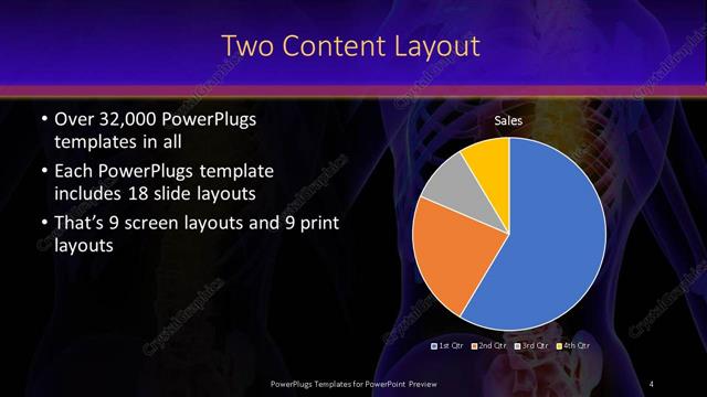 Two Content presentation slide layout