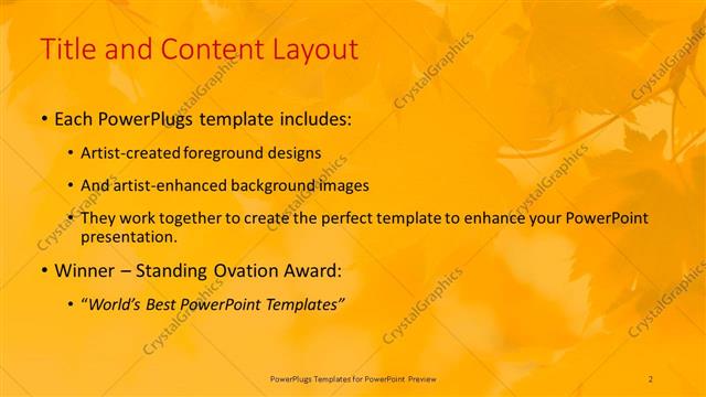Title and Content presentation slide layout
