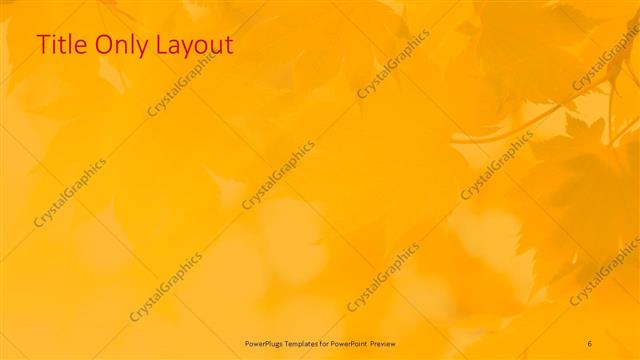 Title Only presentation slide layout