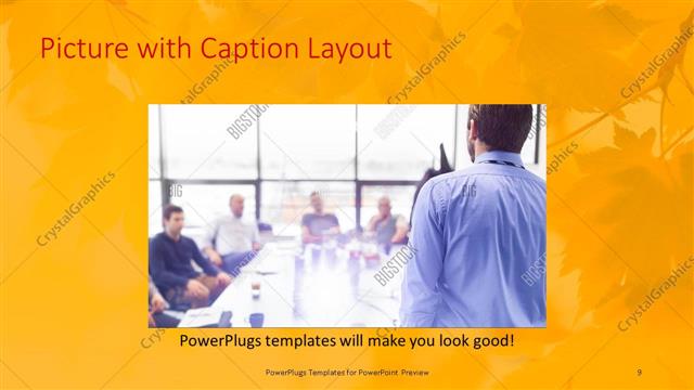 Picture with Caption presentation slide layout