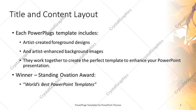 Title and Content presentation slide layout