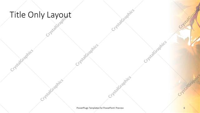 Title Only presentation slide layout