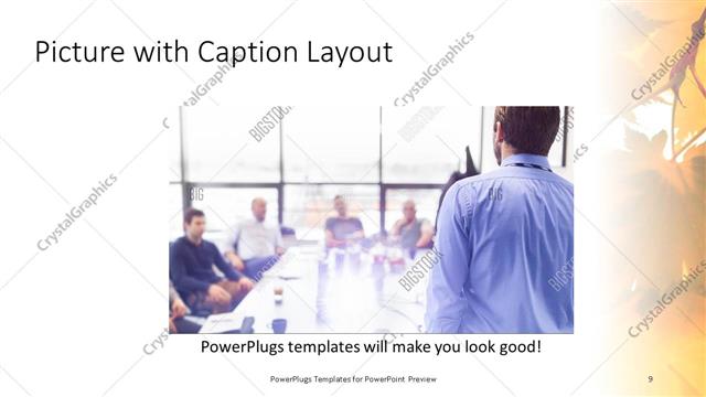 Picture with Caption presentation slide layout