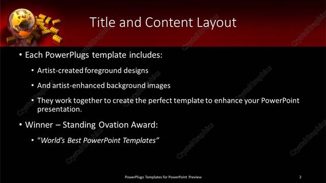 Title and Content presentation slide layout