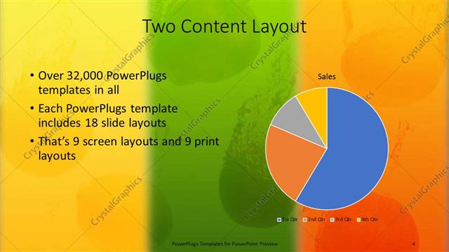 Two Content presentation slide layout