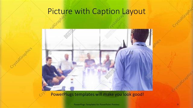 Picture with Caption presentation slide layout