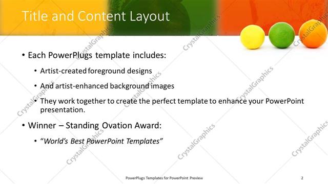 Title and Content presentation slide layout