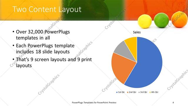 Two Content presentation slide layout