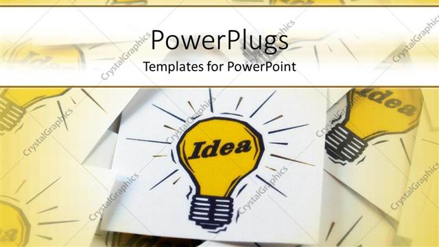  Presentation with creativity - Yellow light-bulbs as a metaphor for ideas and creativity