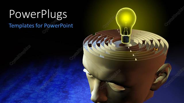  Presentation with bright yellow - Yellow light bulb on depiction?