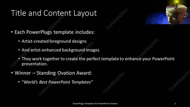 Title and Content presentation slide layout