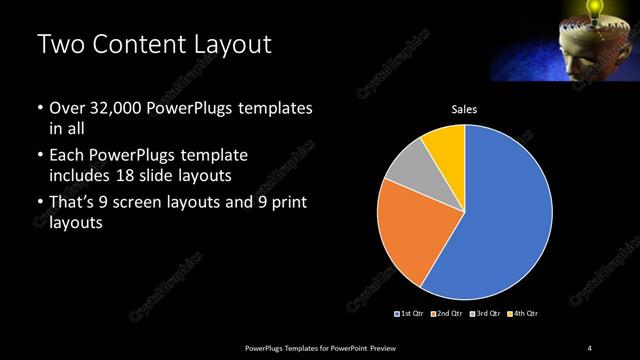 Two Content presentation slide layout