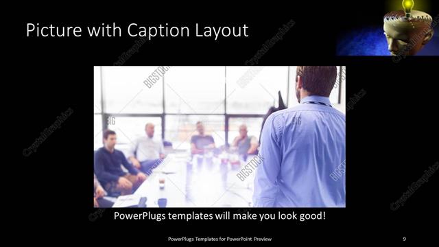 Picture with Caption presentation slide layout