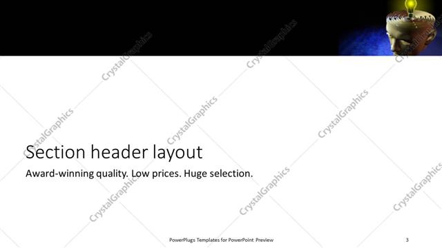 Section Header presentation slide layout