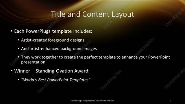Title and Content presentation slide layout