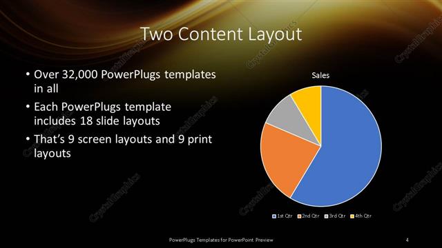 Two Content presentation slide layout