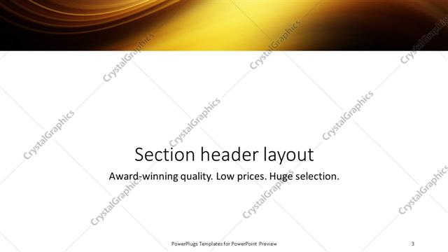 Section Header presentation slide layout