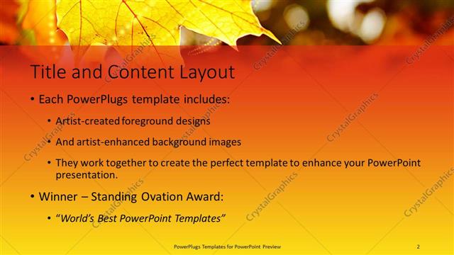 Title and Content presentation slide layout