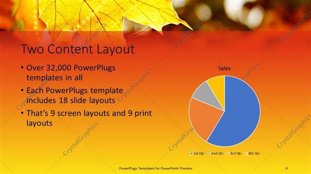 Two Content presentation slide layout