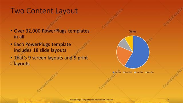 Two Content presentation slide layout