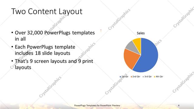 Two Content presentation slide layout