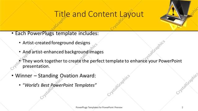 Title and Content presentation slide layout