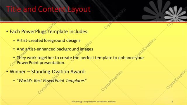 Title and Content presentation slide layout