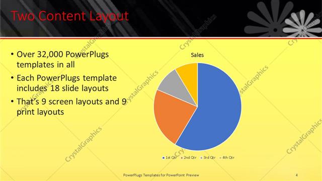Two Content presentation slide layout