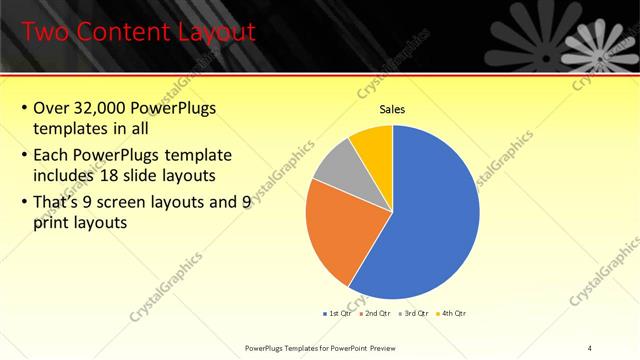 Two Content presentation slide layout