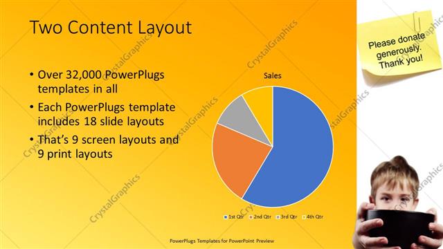 Two Content presentation slide layout