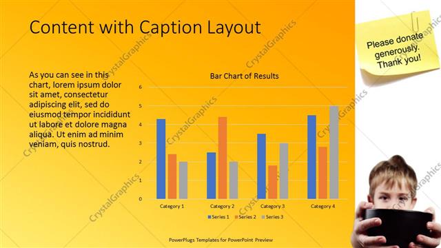 Content with Caption presentation slide layout