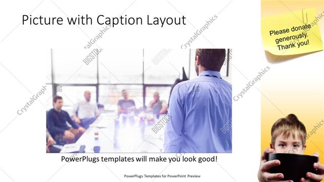 Picture with Caption presentation slide layout