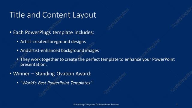 Title and Content presentation slide layout