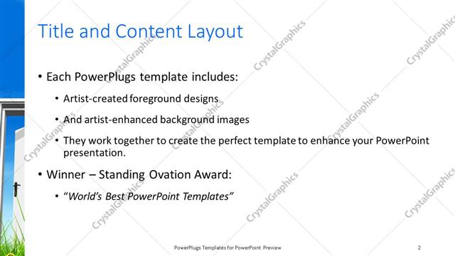 Title and Content presentation slide layout