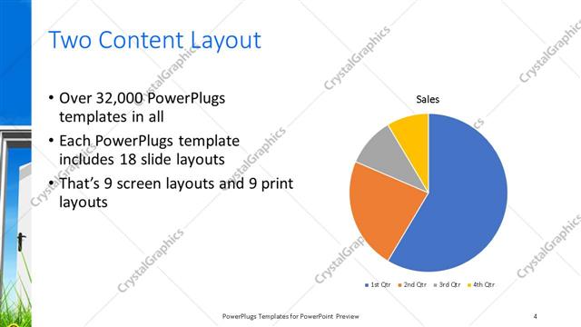 Two Content presentation slide layout
